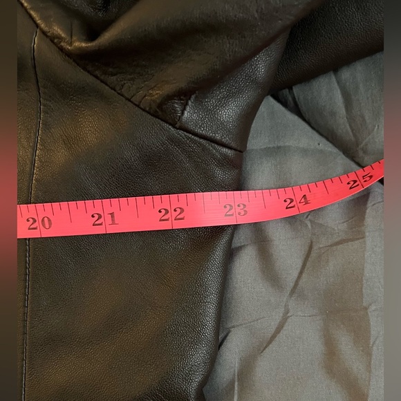 GENUINE LEATHER Brown MARGARET GODFREY Women's Vintage 3-Button Jacket. Size: XL - Picture 5 of 13